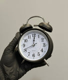 Mini Retro Twin Bell Alarm Clock, 
Metal Twin Bell Alarm Clock, Analog Quartz Display Clock, Easy Operate Bedside Analog Small Desk Clock