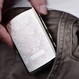 Vintage Printed Cigarette Case, 12 Cigarette Storage Box, Retro Flip Cigarette Dispenser, Ultrathin Portable Men's Cigarette Box, Portable Sealed Waterproof Smoking Case, Portable Cigarette Box, Sleeve Pocket Tobacco Pack Cover