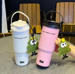 Fashion Large Capacity Insulated Cup, Car Handheld Water Thermos, Portable Stainless Steel Gym Water Bottle
