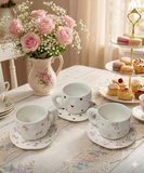 Heritage Ceramic Cup With Saucer, Morning Bliss Cup, 1Pc Home Exquisite Coffee Cup With Saucer