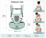 4 In 1 Baby Carrier with Hip Seat, Ergonomic Baby Hip Seat Carrier with Waist Support, Lightweight Baby Hip Seat Carrier with Padded Shoulder Straps