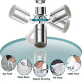 Universal Splash Filter Faucet, 720° Swivel Faucet Spray Head, Rotatable Extension Faucet Filter Nozzle, Kitchen Bathroom Pressurized Extension Foaming Faucet, Swivel Sink Chrome Faucet Aerator for Face, Eyewash, and Gargle