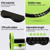 Multifunctional AB Wheel Roller, Core Abdominal Exercise, Multifunctional Home Gym Workout Equipment, Muscle Exercise Fitness Equipment, Pull Rope Resistance Bands Slimming Device, Stretch Elasticity Abdomen Waist Slimming Trainer