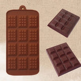 Silicone Chocolate Mini Bar Mold, 12 Even Chocolate Mold, Fondant Patisserie Candy Bar Mold, Non Stick Cake Decoration Mold, Mini Waffle Shape Mold, Flexible Clip-On Bar Trays Suitable for Chocolate, Kitchen Baking Accessories