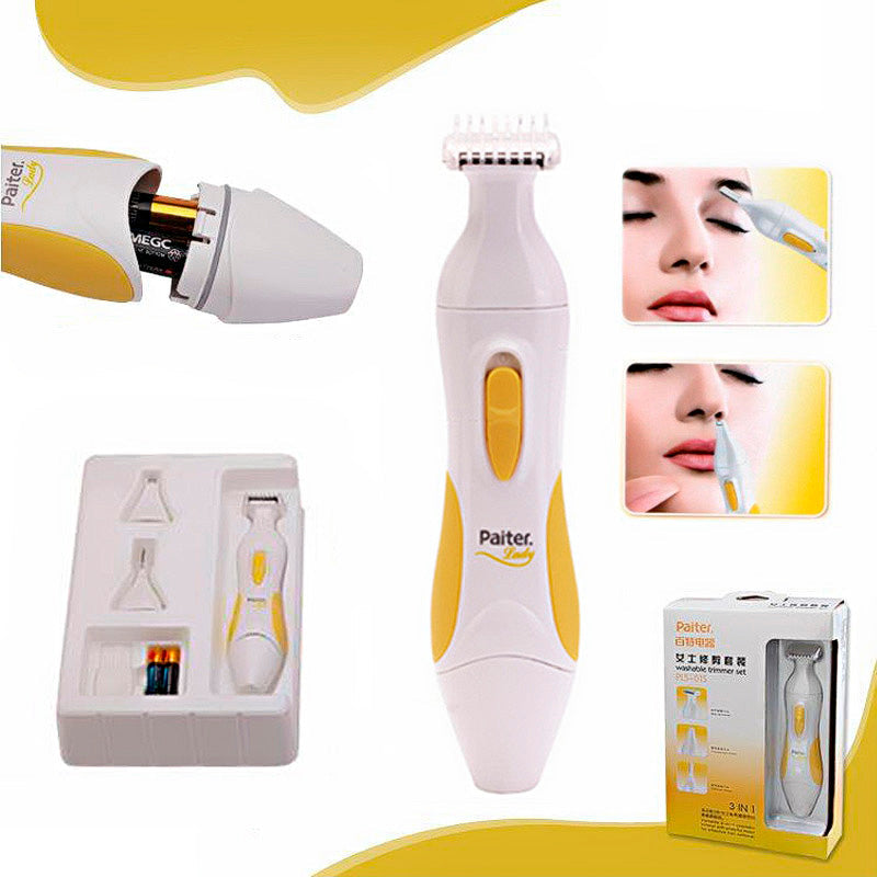 Cell Operated Hair Clipper Trimmer, Painless Eyebrow Epilator, Body Shave Razor, Portable Facial Body Hair Remover