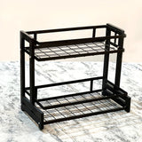 Multi Layer Countertop Storage Rack, 2 Tier Kitchen Storage Rack, Double Layer Kitchen Storage Rack