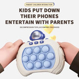 Console Pop Up Toy, Quick Push Game Machine, Light Bubble Puzzle Toy, Electronic Squeeze Poppet Sensory Push Pop Bubble Toy, Anti Pressure Whack A Mole Toy, Autism Sensory Toys for Boys Girls, Rapid Push Puzzle Game