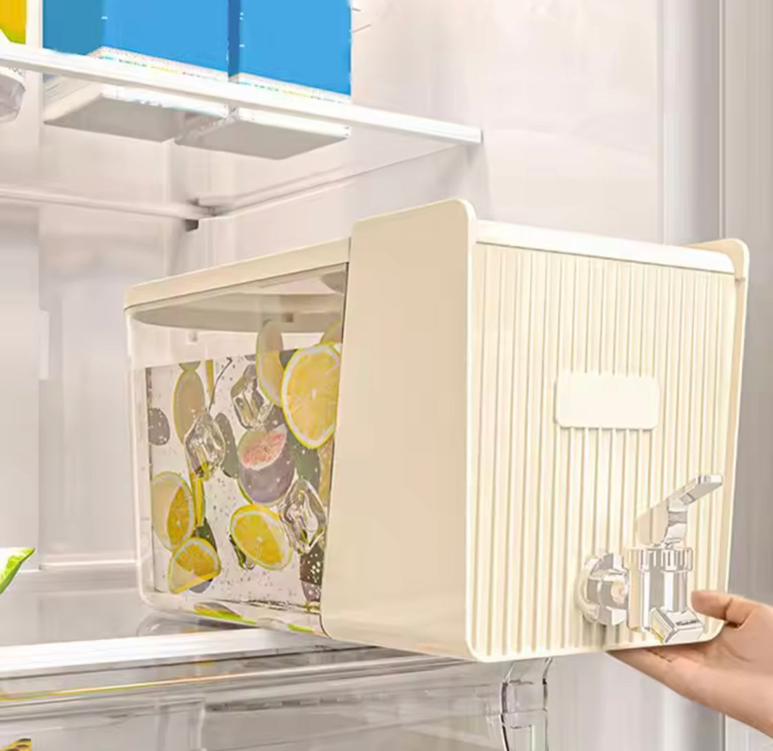 5.3L Refrigerator Drink Dispenser, Leakproof Beverage Drink Container, Large Capacity Refrigerator Kettle