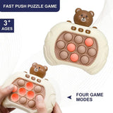 Console Pop Up Toy, Quick Push Game Machine, Light Bubble Puzzle Toy, Electronic Squeeze Poppet Sensory Push Pop Bubble Toy, Anti Pressure Whack A Mole Toy, Autism Sensory Toys for Boys Girls, Rapid Push Puzzle Game