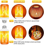 LED Flame Bulb, Yellow Flickering Lamp With Upside Down Effect, LED Dynamic Flame Effect Light, Indoor and Outdoor Home Decoration Flame Blub, Summer Flame LED Flame Light Bulb