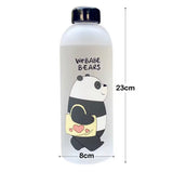 Cute Panda Bear Plastic Water Bottle, Leak Proof Panda Water Bottle, Panda Bear Water Bottle With Straw