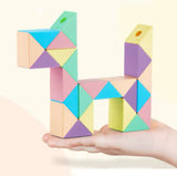 Creative Puzzle Fidget Toys, Magic Cube Puzzle, 3D Kids Puzzle, Folding Magic Puzzle, Colorful Magic Cube Puzzle