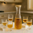 Diamond Cut 6pcs Glass Set With Jug, Crystal Design Beverage Serving Set, 6pcs Premium Glass Set With Jug