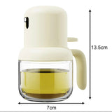 180ml Transparent Oil Spray Bottle, Multipurpose Leak-Proof Oil Dispenser, Lightweight Push-type  Sprayer Oil Glass Bottle