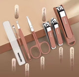 7pcs Anti Splash Nail Clipper, Professional Manicure And Pedicure Kit, Nail Clippers Protection Tool, Nail Care Grooming Kit