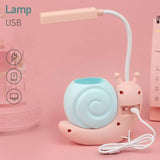 Cute Snail LED Desk Lamp with Pen Holder, Adjustable Study & Reading Light for Kids, Multifunctional Snail Desk Lamp, Decorative Snail Study Light