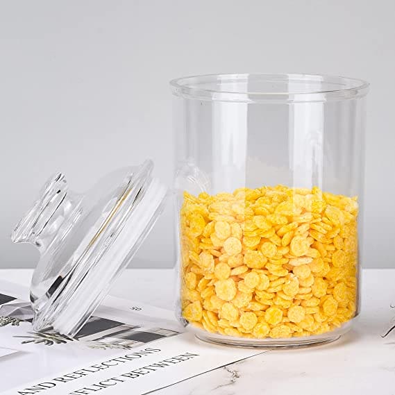 Acrylic Plain Storage Jar, Transparent Kitchen Sealing Jar, Airtight Clear Canister Jar, Food Storage Container, Stackable Condiment Kitchen Organizer