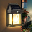 Outdoor Solar Lamp, Solar Tungsten Filament Lamp, Waterproof Intelligent Induction Lantern, Wireless Dusk to Dawn Porch Light, Outdoor Wall Light with Motion Sensor, Courtyard Garden Villa Lighting Night Light, Sunlight Prowered Motion Sensor Lamp