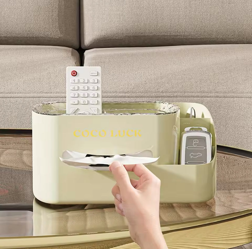 Cosmetic Organizer With Tissue Box, Multifunctional Cosmetic Display Cases with Tissue Box, Makeup Sundries Storage Organizer