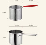 Stainless Steel Deep Fryer With Frying Basket, Tempura Frying Pot With Strainer, Multi Functional Cooking Kitchen Acceesories