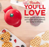 Mini Mighty Waffle Maker, Electric Waffles Maker Machine, Breakfast Dessert Baking Machine, Portable Non Stick Waffles Maker, Calf Crossing Foldable Waffle Pancake Maker, Electric Cake Maker For Pancakes Cookies Non Stick Coating