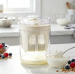 Round Shape Greek Yogurt Strainer Container, Reusable Greek Yogurt Maker, Fine Mesh Yogurt Draining Container with Storage Lid, Multi Purpose Yogurt Strainer Container