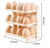 3 Layer Foldable Egg Rack, Folding Fridge Egg Tray, Kitchen Egg Organizer Holder