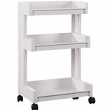 Multilayer Plastic Bathroom Trolley, Portable Universal Wheel Bathroom Shelf, Bathroom Storage Rack