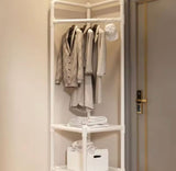 Multilayer Bedrooms Corner Clothes Rack, Simple Clothes Coat Racks, Living Room Organizer Shelf