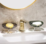 Bathroom Luxury Soap Holder, Drain Water Soap Storage Case Tray, Oval Shape Tray Rack