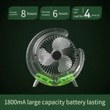 G Shape LED Fan – RGB Rechargeable Cooling Fan