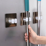 Brush Broom Hanger Hook, Super Anti Slip Utility Hooks, Home Storage Rack, Bathroom Suction Hanging Pipe Hooks, Wall Mounted Mop Organizer Holder, Multipurpose Wall Hook