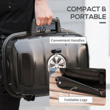 Foldable Tabletop BBQ Grill, Portable Small Charcoal Grill, Mini Tabletop Smoker Camping Cooker, Stainless Steel Portable Collapsible Barbecue Shelf