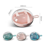 Circular Jewellery Box, Mini Round Shape Jewelry Organizer, Necklace Earrings Rings Holder, Transparent Round Travel Jewelry Box, Multi Grid Storage Case for Earrings Rings