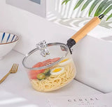 Heat Resistant Cooking Glass Pot, New Transparent Design Pot, Kitchen Cooking Saucepan