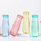 Diamond Water Bottle, Crystal Glass Cup With Lid, 420ml Transparent Bottle With Cover, Portable Exquisite Geometric Summer Bottle, Drinkware Multifunctional Outdoor Sports Glass Cup, Simple Portable Leakproof Bottles