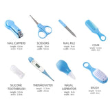 Set Of 8 Baby Health Care Kit, Newborn Baby Grooming Kit, Portable Infant Child Healthcare Tools Sets for Toddler, Newborn Essentials Nursery Care Set