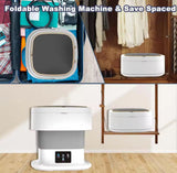 11L Collapsible Portable Washing Machine, Bucket Type Laundry Clothes Washer, Portable Turbo Washer For Travel, Lightweight Collapsible Bucket Washing Machine