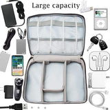 Portable Digital Storage Bag, Waterproof Cable Organizer Pouch, Multifunction Travel Storage Bag, Zipper Data Arrange Bag, Sundries Daily Necessities Digital Storage Bag, Electronics Organizer Travel Bag