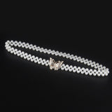 Pearl Waist Chain, Korean Version Rhinestone Pearl Decorative Belt, Fashion Sweet Dress Elastic Belt, Women Designer Belt, Elegant Elastic Pearl Waist Chain, Pearl Design Stretchable Waist Belt For Casual And Partyware