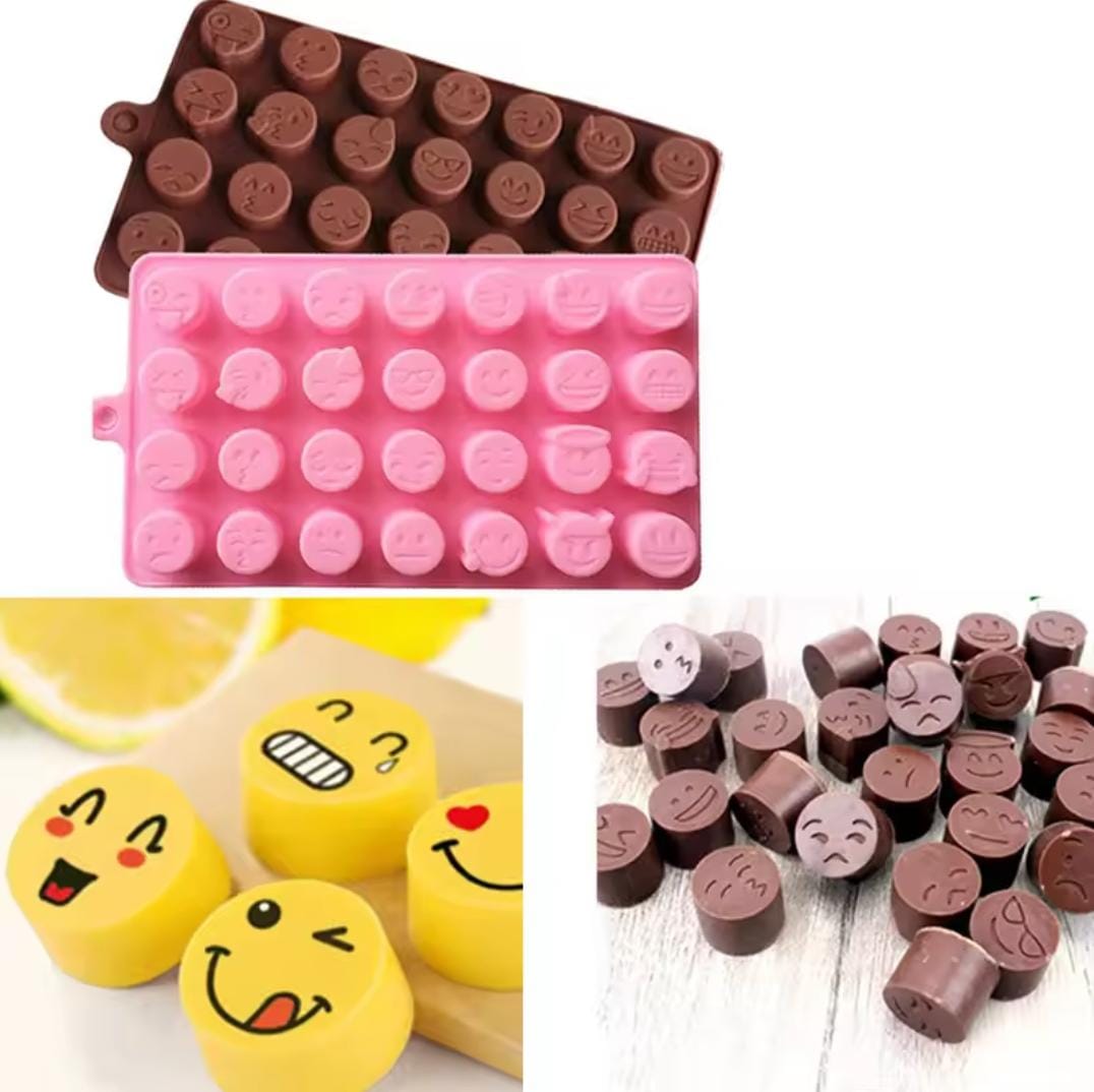 Smiley Shape Silicone Chocolate Mold, Cake Decorating Tools, Silicone Emoji Chocolate Molds