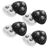 4Pcs Mini Caster Wheels, 360 Degree Free Rotation Universal Wheels, Universal Furniture Pulley, Stainless Steel Mini Swivel Wheels, Self Adhesive Caster Wheels