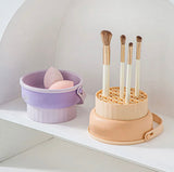 Folding Makeup Brush Cleaning Bowl, Detachable Makeup Brush Cleaner, Women Makeup Cleaner Drying Tools