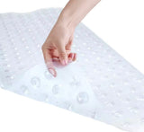 Rectangle PVC Anti Skid Bath Mat, Soft Shower Bathroom  Mat, Suction Cup Non Slip Bathtub Carpet