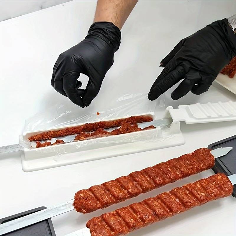 Single Row Kabab Maker, Manual Kebab Mold, Outdoor BBQ Kofta Maker Tool, BBQ Accessories Tool