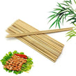 Pack Of 80 BBQ Bamboo Stick, Long & Flat Barbeque Grill Bamboo Stick, Wooden Barbecue Kabob Skewers