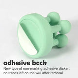 Silicon Utility Hook, Four legs elastic Hook Multifunctional Plug Holder, Self Adhesive Single Toothbrush Hook,  Bathroom Kitchen Seamless Hanger, Wall Mounted Sticky Hanging Hook