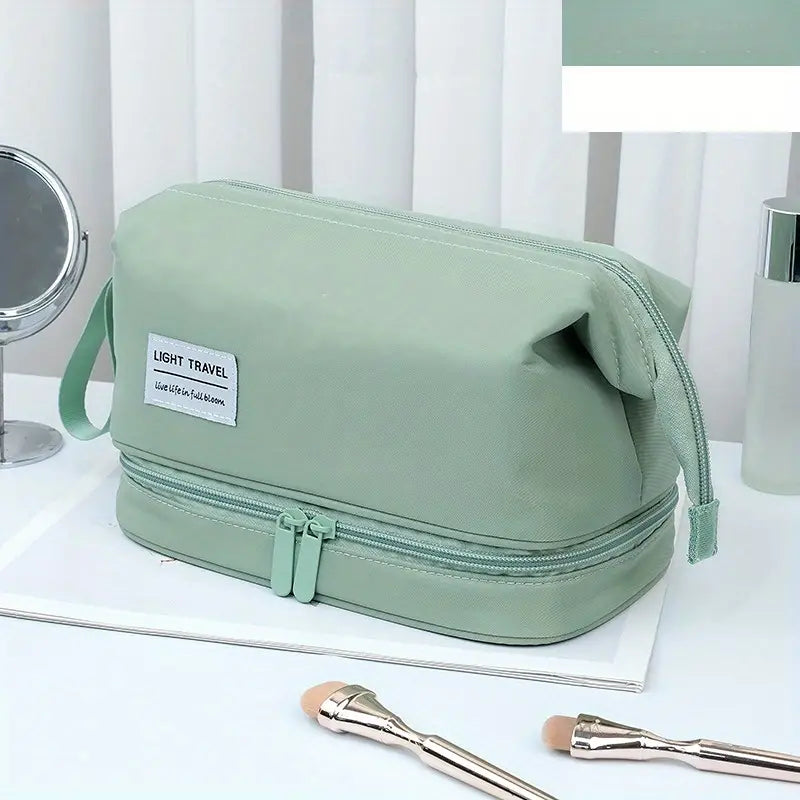 Ultimate Makeup Travel Pouch, Double Layer Cosmetic Bag, Waterproof Organizer Case, Unique Makeup Bag, Cosmetic Travel Bag, Waterproof Organizer Case, Toiletry Bag for Women