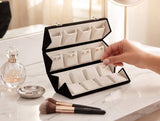 Foldable Earring Organiser Box, Portable Jewellery Display Storage, Large Capacity Necklace And Jewellery Organizer, Elegant Velvet Jewellery Storage Case
