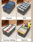 Foldable Wardrobe Organizer, Steel Frame Storage Box, Folding Fabric Baskets For Storage, Collapsible Steel Frame Storage Box, Stackable Closets Clothes Pants Jeans Storage Box, Household Large Capacity Storage Wardrobe